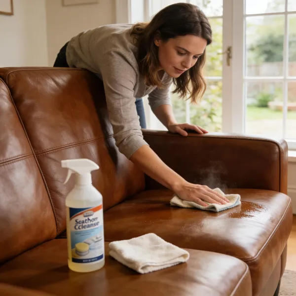 how to clean leather couch