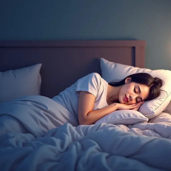 Vermeide das Schlafen auf der Seite oder dem Bauch